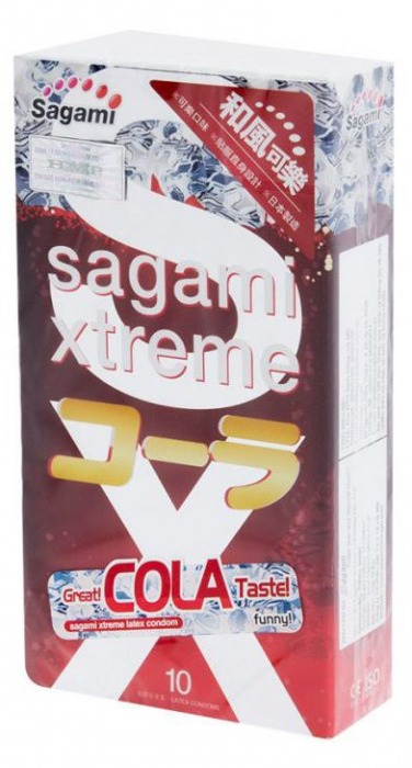 Ароматизированные презервативы Sagami Xtreme COLA - 10 шт. - Sagami - купить с доставкой в Ульяновске