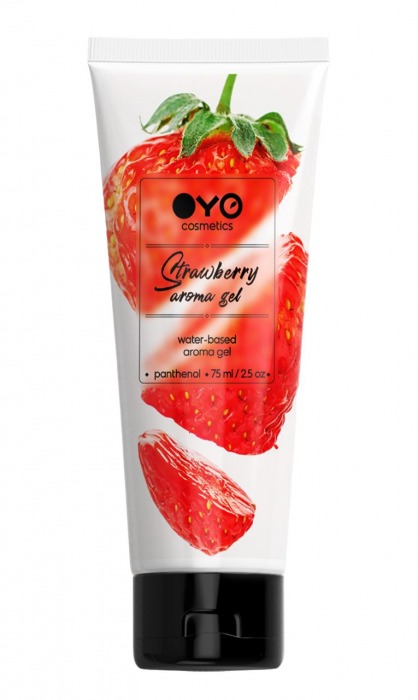 Лубрикант на водной основе OYO Aroma Gel Strawberry с ароматом клубники - 75 мл. - OYO - купить с доставкой в Ульяновске