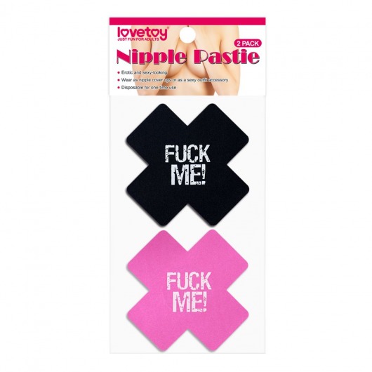 Набор из 2 пар пэстисов Cross Pattern Nipple Pasties - Lovetoy - купить с доставкой в Ульяновске