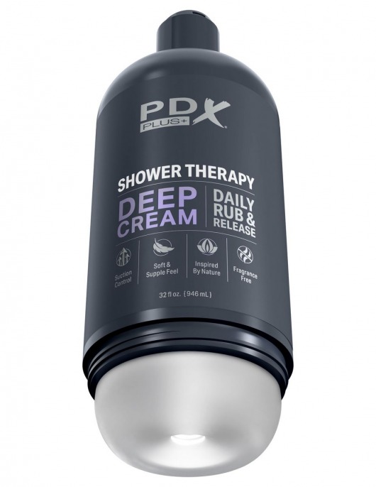 Мастурбатор в бутылке Shower Therapy Deep Cream - Pipedream - в Ульяновске купить с доставкой