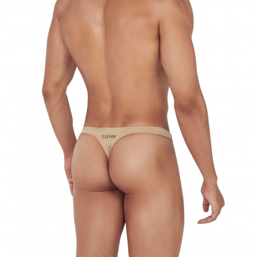 Золотистые мужские трусы-тонги с пряжками Flashing Thong - Clever Masculine Underwear купить с доставкой