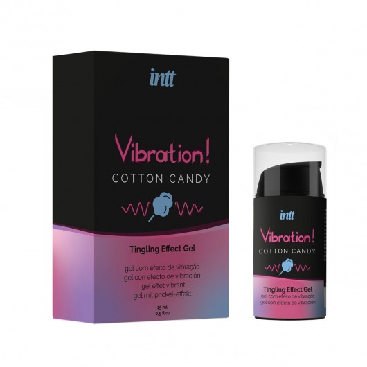 Жидкий вибратор Vibration Cotton Candy с ароматом сахарной ваты - 15 мл. - INTT - купить с доставкой в Ульяновске