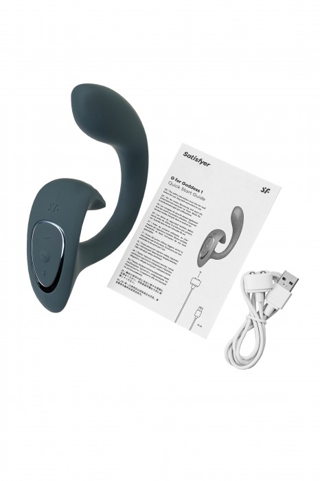 Темно-серый вибратор для G-стимуляции G for Goddess 1 - Satisfyer