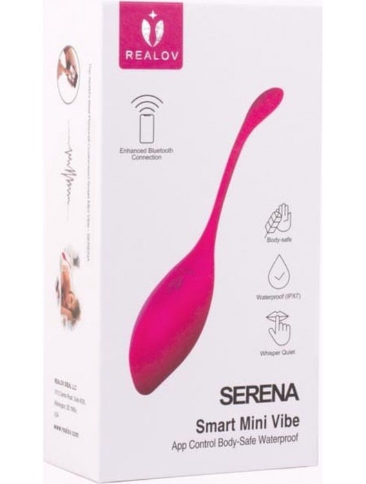 Красный многофункциональный вибромассажер Realov Serena Smart Mini Vibe - Realov