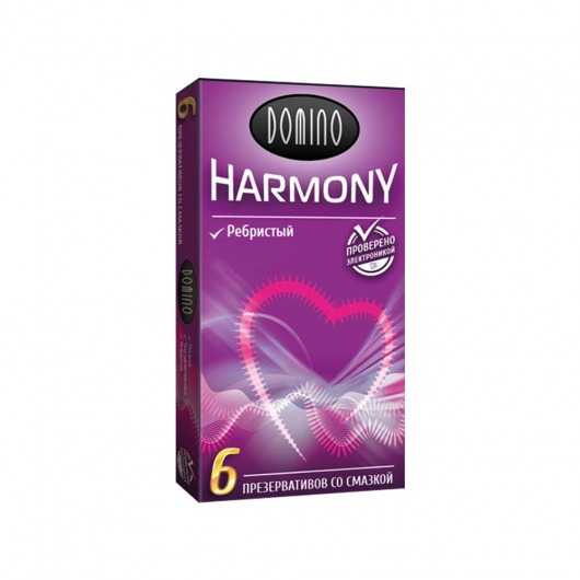 Презервативы с рёбрышками Domino Harmony - 6 шт. - Domino - купить с доставкой в Ульяновске