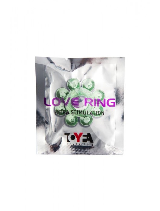 Зеленое эрекционное кольцо-цветок - Toyfa Basic - в Ульяновске купить с доставкой