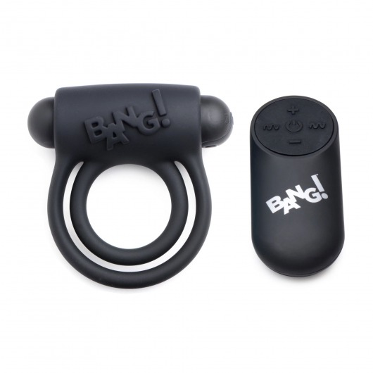 Черное эрекционное виброкольцо 28X Remote Control Vibrating Cock Ring   Bullet - XR Brands - в Ульяновске купить с доставкой