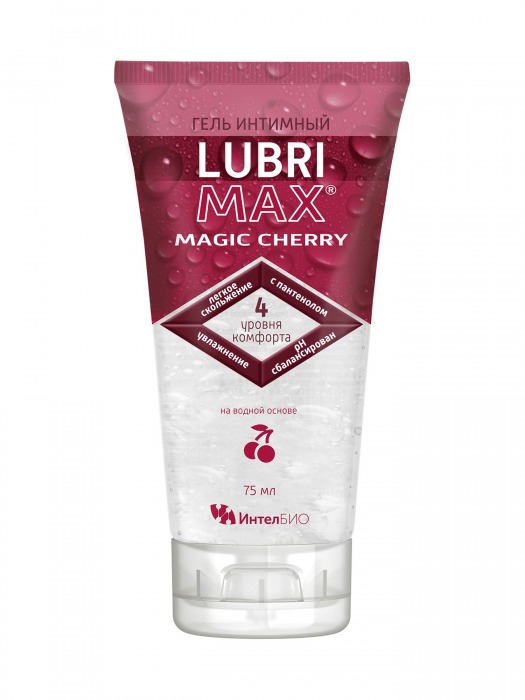 Интимный гель-смазка на водной основе Lubrimax Magic Cherry - 75 мл. - ИнтелБИО - купить с доставкой в Ульяновске