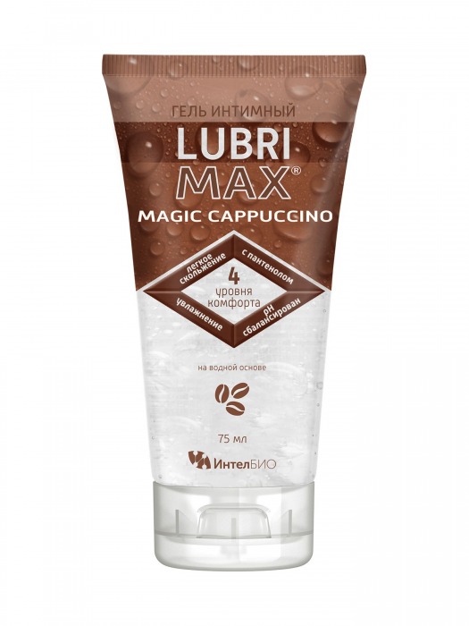 Интимный гель-смазка на водной основе Lubrimax Magic Cappuccino - 75 мл. - ИнтелБИО - купить с доставкой в Ульяновске