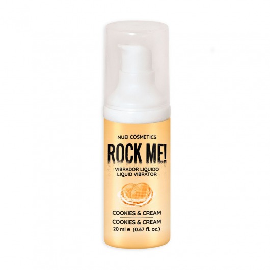 Жидкий вибратор Nuei Rock Me! с ароматом печенья и сливок - 20 мл. - Nuei cosmetics - купить с доставкой в Ульяновске