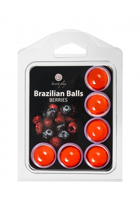 Набор из 6 шариков с массажным маслом Brazilian Balls с ароматом ягод - Secret Play - купить с доставкой в Ульяновске