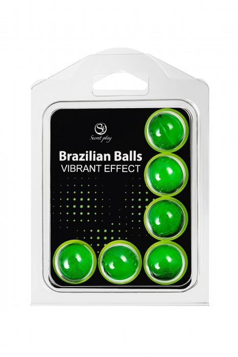 Набор из 6 шариков с массажным маслом Brazilian Balls с эффектом вибрации - Secret Play - купить с доставкой в Ульяновске