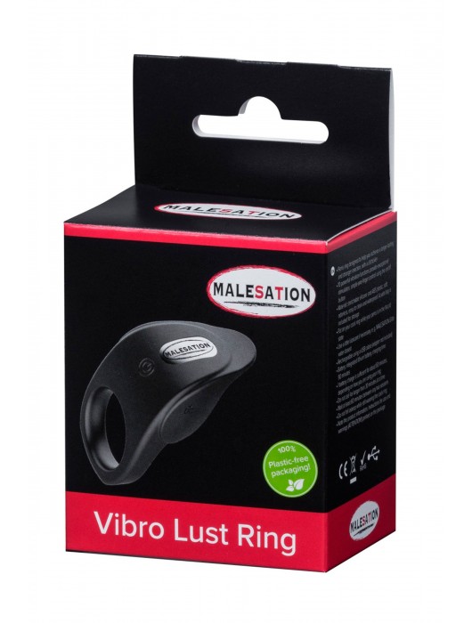 Черное эрекционное виброкольцо Vibro Lust Ring - MALESATION - в Ульяновске купить с доставкой