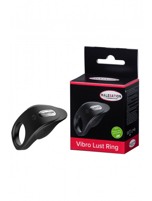 Черное эрекционное виброкольцо Vibro Lust Ring - MALESATION - в Ульяновске купить с доставкой