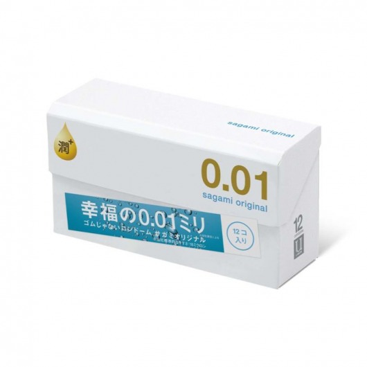 Увлажнённые презервативы Sagami Original 0.01 Extra Lub - 12 шт. - Sagami - купить с доставкой в Ульяновске