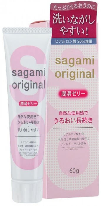 Гель-смазка на водной основе Sagami Original - 60 гр. - Sagami - купить с доставкой в Ульяновске