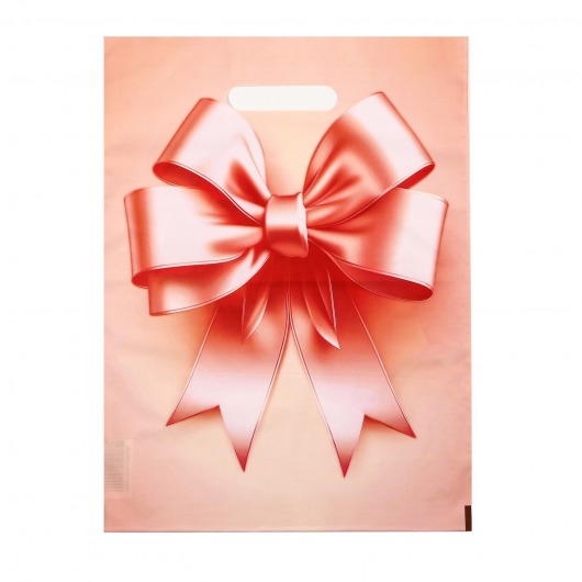 Пакет с принтом в виде банта с вырубной ручкой (30х40 см) - Сима-Ленд - купить с доставкой в Ульяновске