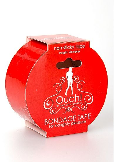 Красная лента для связывания Bondage Tape Red - Shots Media BV - купить с доставкой в Ульяновске