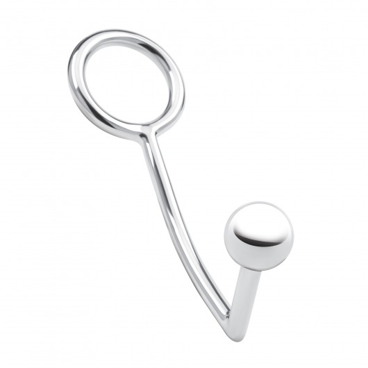 Кольцо на пенис с анальным стимулятором Stainless Steel Anal Hook   Cock Ring - BlueLine - в Ульяновске купить с доставкой