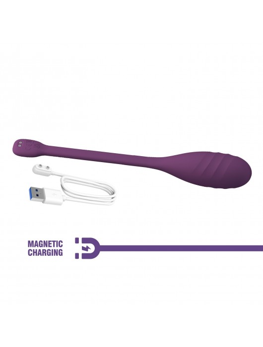 Фиолетовое интерактивное виброяйцо Leviathan - Baile