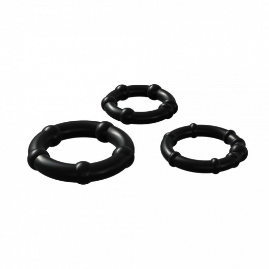 Набор из 3 черных эрекционных колец Babooom Ring Set - Adrien Lastic - в Ульяновске купить с доставкой