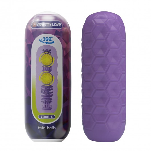 Фиолетовый мастурбатор Venus-X Twin balls - Baile - в Ульяновске купить с доставкой