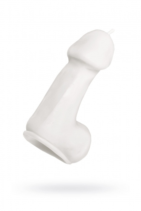 Белая свеча в форме пениса - 47 гр. - Pecado - купить с доставкой в Ульяновске