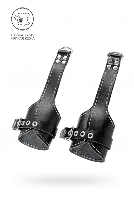 Черные подвесы с белой строчкой - Pecado - купить с доставкой в Ульяновске