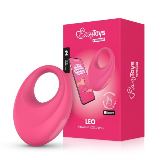 Розовое интерактивное эрекционное виброкольцо Leo - Easy toys - в Ульяновске купить с доставкой