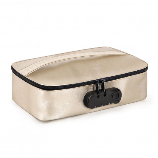 Золотистая сумочка для хранения игрушек Discreet Box - Dorcel - купить с доставкой в Ульяновске