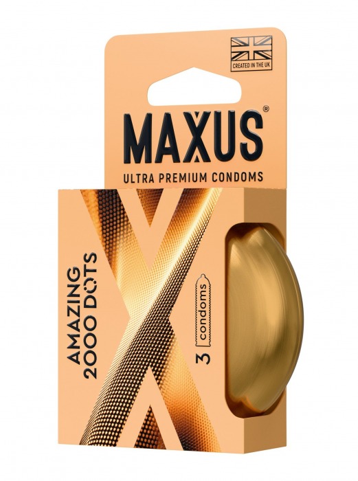 Точечные презервативы MAXUS 2000 Amazing Dots с железным кейсом - 3 шт. - Maxus - купить с доставкой в Ульяновске