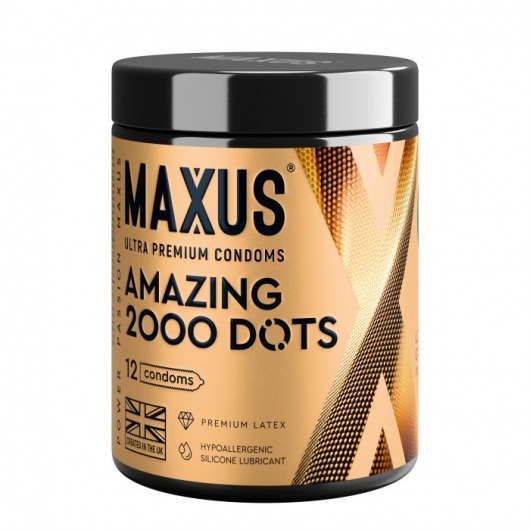 Точечные презервативы MAXUS 2000 Amazing Dots с железным кейсом - 12 шт. - Maxus - купить с доставкой в Ульяновске