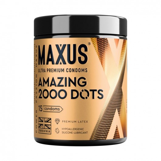 Точечные презервативы MAXUS 2000 Amazing Dots с железным кейсом - 15 шт. - Maxus - купить с доставкой в Ульяновске