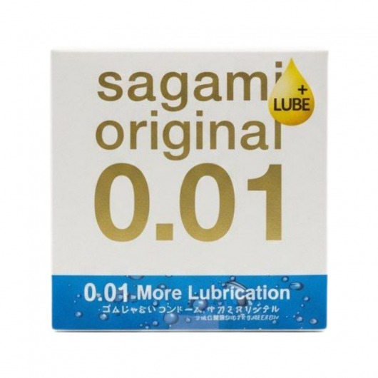 Увлажнённый презерватив Sagami Original 0.01 Extra Lub - 1 шт. - Sagami - купить с доставкой в Ульяновске