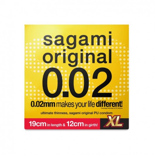 Презерватив увеличенного размера Sagami Original 0.02 XL-size - 1 шт. - Sagami - купить с доставкой в Ульяновске