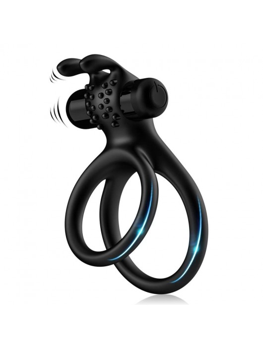 Черное эрекционное виброкольцо с подхватом мошонки Stay Hard - Boys of Toys - в Ульяновске купить с доставкой