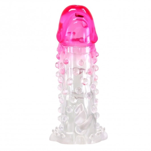Прозрачно-розовая насадка на пенис Wilford - 13,5 см. - Baile - в Ульяновске купить с доставкой