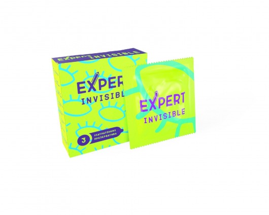 Ультратонкие презервативы Expert Invisible - 3 шт. - Expert - купить с доставкой в Ульяновске