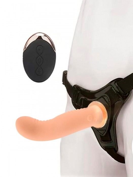 Женский вибрострапон со съемной насадкой и пультом ДУ - Erokay - купить с доставкой в Ульяновске