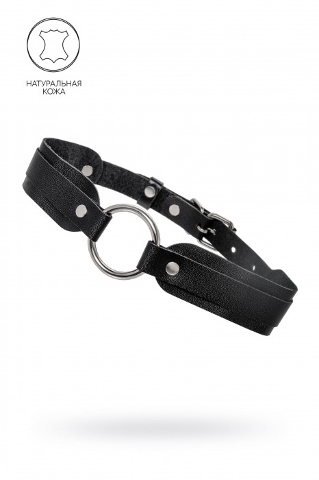 Черный кожаный чокер-ошейник со скруглёнными углами - Pecado - купить с доставкой в Ульяновске