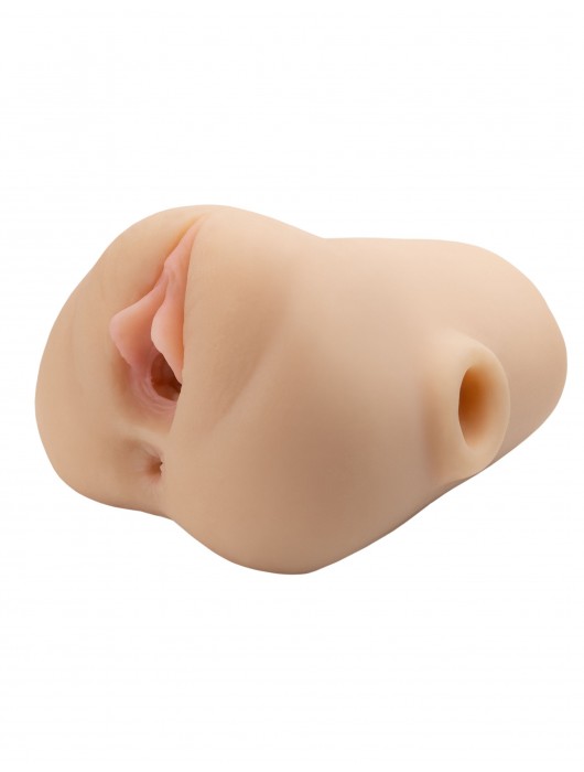 Телесный мастурбатор с вибрацией Double Pounder Vibrating Squeeze Stroker - Pipedream - в Ульяновске купить с доставкой