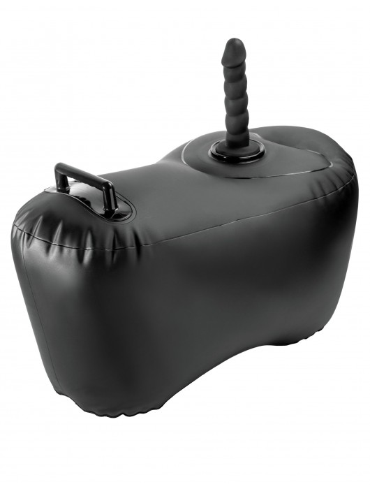 Черное надувное кресло с платформой для фиксации дилдо Body Dock Inflatable Love Seat - Pipedream - купить с доставкой в Ульяновске