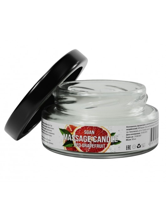 Массажная свеча «Красный грейпфрут» - 50 мл. - SGAN - купить с доставкой в Ульяновске