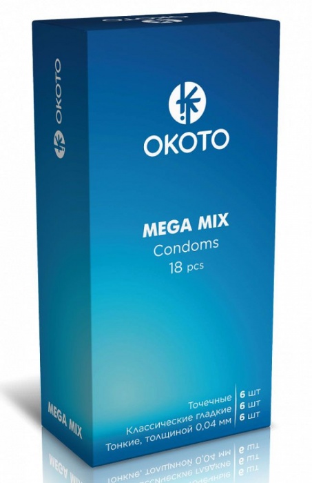 Презервативы OKOTO Mega Mix - 18 шт. - Sitabella - купить с доставкой в Ульяновске