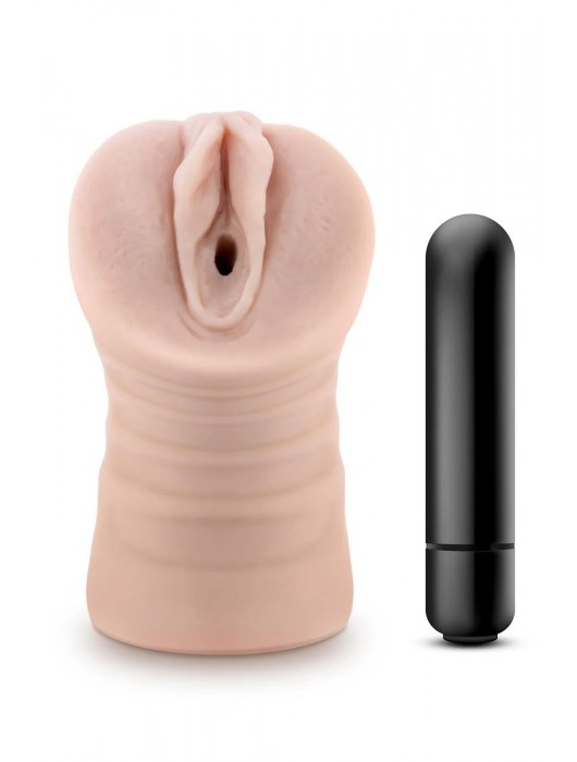 Телесный мастурбатор-вагина Ayumi с вибрацией - Blush Novelties - в Ульяновске купить с доставкой