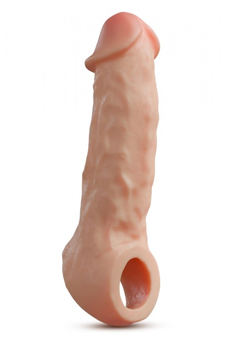 Телесная насадка-удлинитель Intrepid 9.25 Inch Realistic Penis Extender Sleeve - 23,5 см. - Blush Novelties - в Ульяновске купить с доставкой
