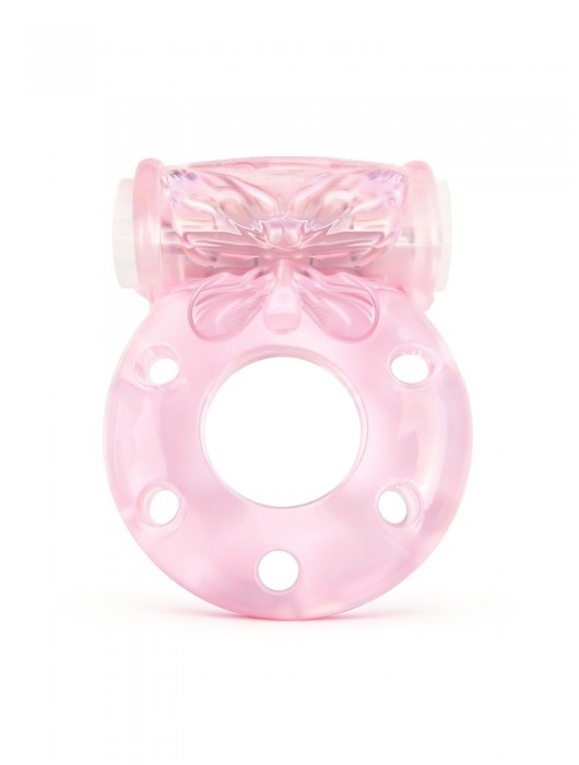 Розовое эрекционное виброкольцо с бабочкой - 1137 - в Ульяновске купить с доставкой