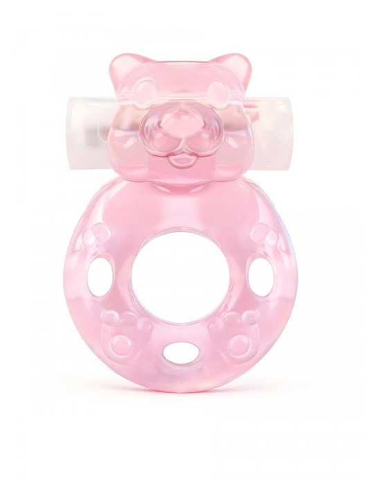 Розовое эрекционное виброкольцо в форме мишки - 1137 - в Ульяновске купить с доставкой
