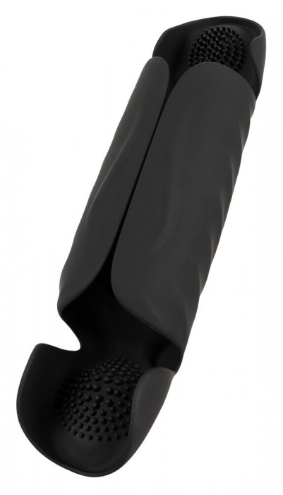 Черный вибромастурбатор с трехточечной стимуляцией Penis Trainer with 3 Point Stimulation - Orion - в Ульяновске купить с доставкой