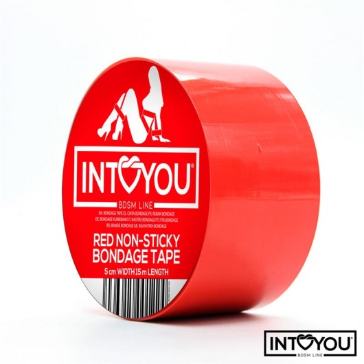 Красный скотч для фиксации Non-Sticky Bondage Tape - 15 м. - Intoyou - купить с доставкой в Ульяновске
